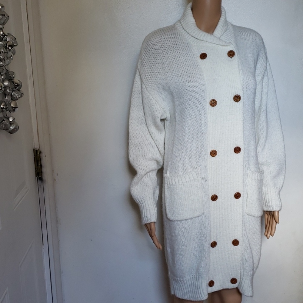 VINTAGE 1980'S ORGANICALLY GROWN COAT SWEATER